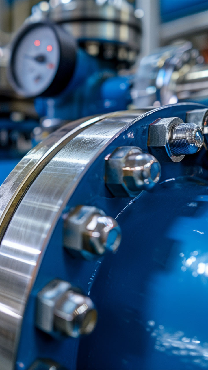 Pipe network in a water pumping station