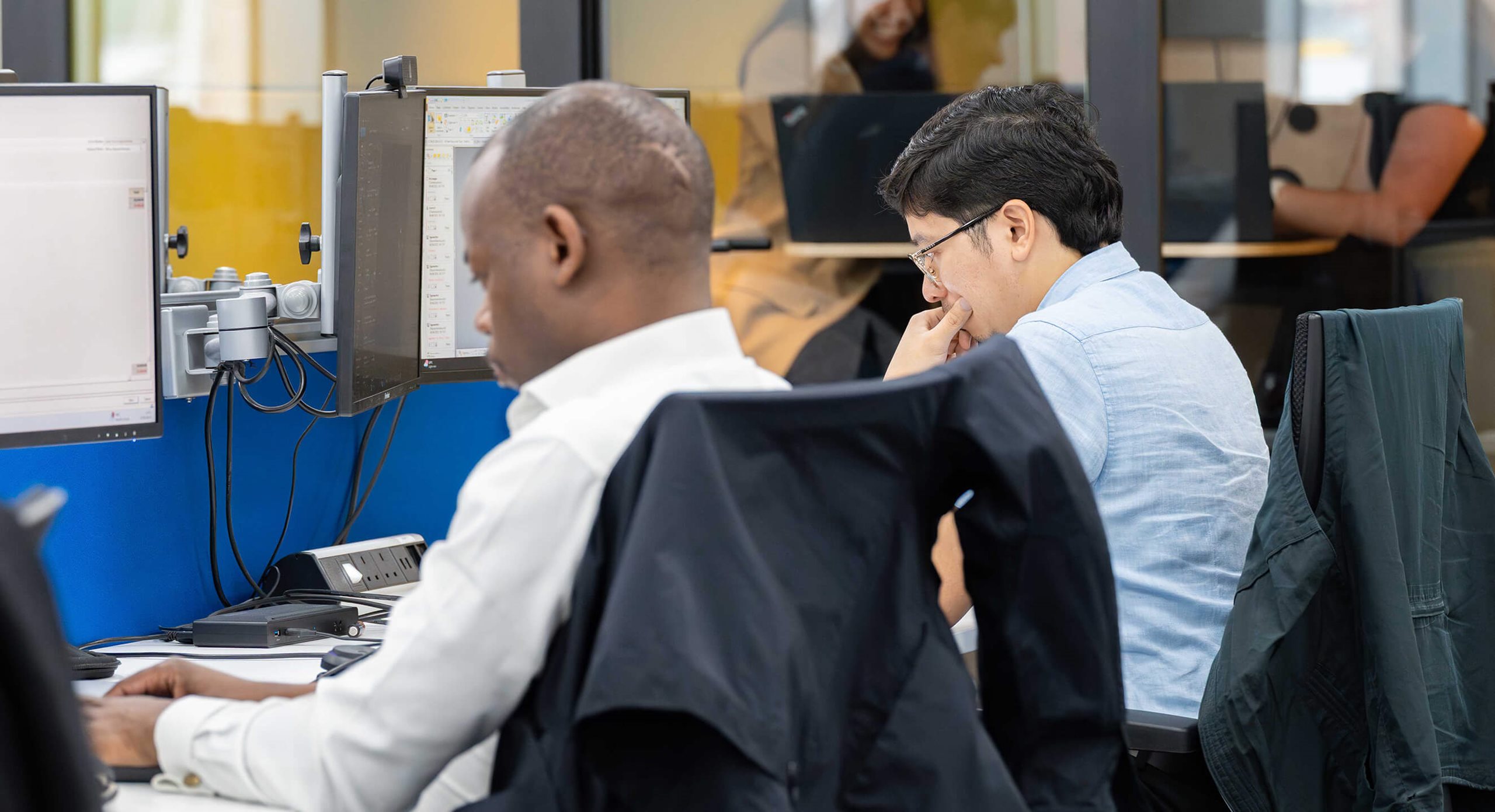 BSO Team Members working on their laptops