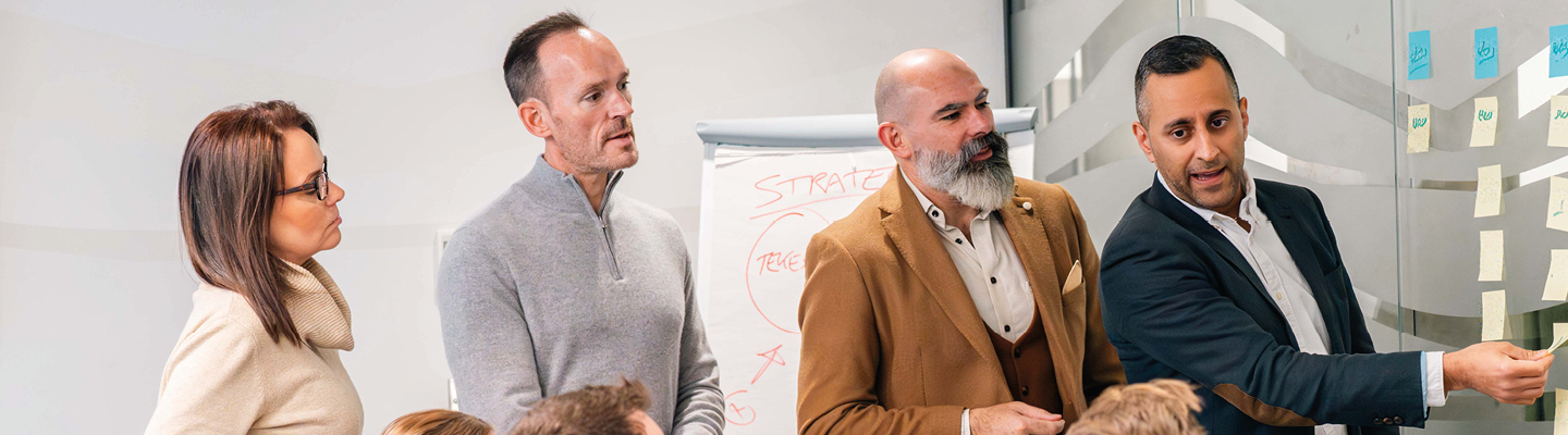 Allam Zia head of management consulting leads a strategy workshop