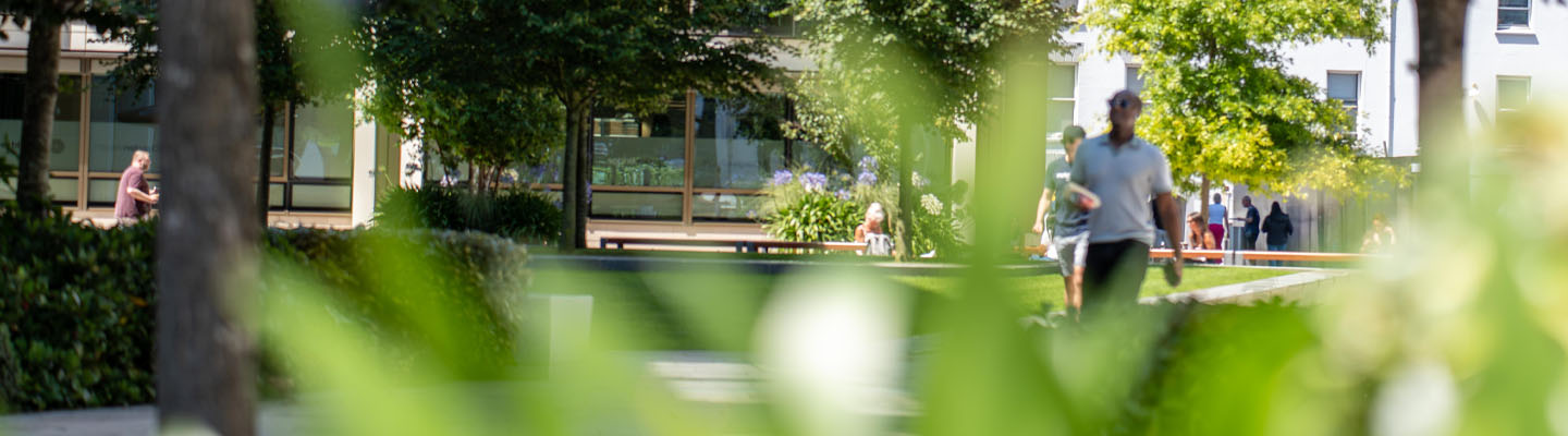 Sunny real estate photograph of financial centre.